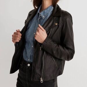 Madewell Washed Leather
Motorcycle Jacket: Brass Hardware Edition